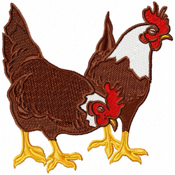 Chickens And Roosters Embroidery Design 8 Chickens And Roosters Embroidery Design 8